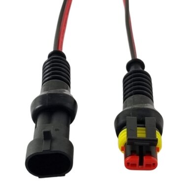 Auto jungtis 2pin su laidais (hermetinė, K+L komplektas)