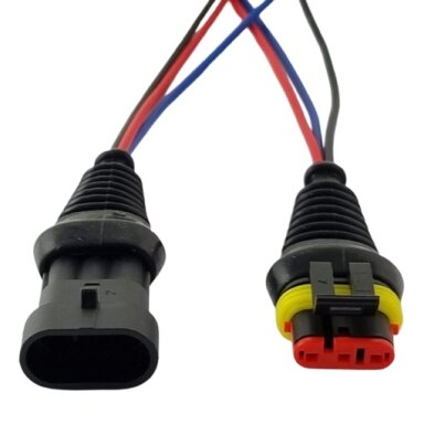 Auto jungtis 3pin su laidais (hermetinė, K+L komplektas)