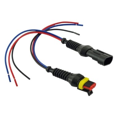 Auto jungtis 3pin su laidais (hermetinė, K+L komplektas)