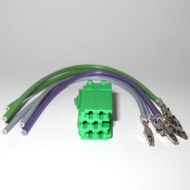 Automagnetolos jungtis ISO mini /6p žalias/