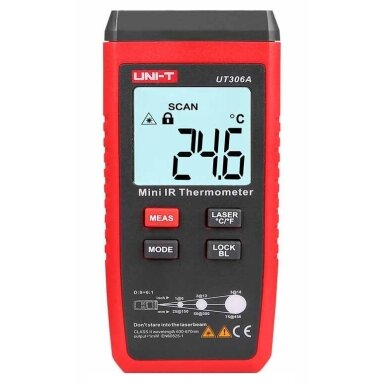 IR spindulių termometras UT306A /UNI-T/ IR spindulių termometras UT306A /UNI-T/