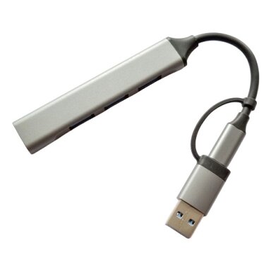 Laidas šakotuvas USB3.0 A+C - 4xUSB A 0.1m Laidas šakotuvas USB3.0 A+C - 4xUSB A 0.1m