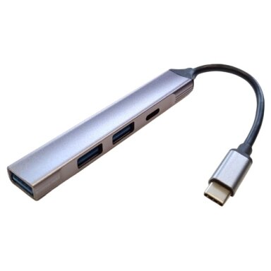 Laidas šakotuvas USB3.0 C - 3xUSB A + USB C 0.1m Laidas šakotuvas USB3.0 C - 3xUSB A + USB C 0.1m