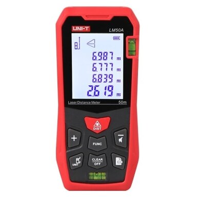 Lazerinis atstumo matuoklis LM50A /UNI-T/ Lazerinis atstumo matuoklis LM50A /UNI-T/