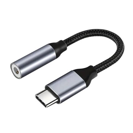 Laidas adapteris USB Type C-3.5 (1K-1L) 0.1m metal Laidas adapteris USB Type C-3.5 (1K-1L) 0.1m metal