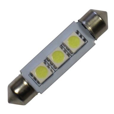 Lempa auto LED 12V SV8.5 36mm 5050 3SMD /balta/