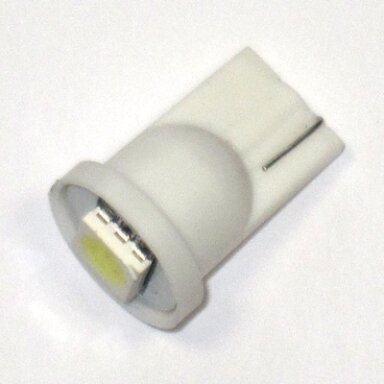 Lempa auto LED 12V T10 1SMD /balta/
