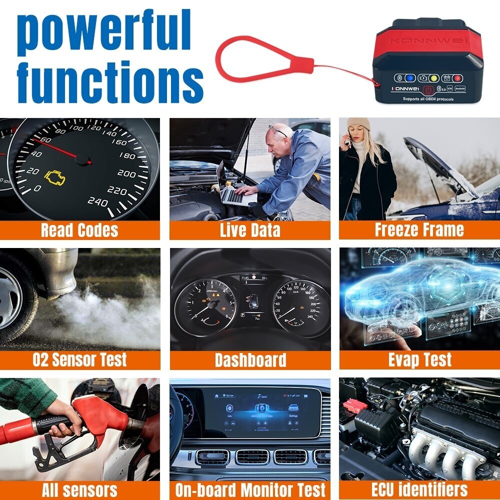 OBD2 diagnostinis skaitytuvas KW905 /Konnwei/ 5