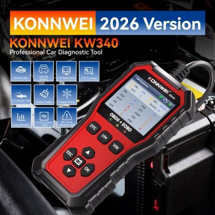 OBD2 diagnostinis skaitytuvas KW340 /Konnwei/ 2 OBD2 diagnostinis skaitytuvas KW340 /Konnwei/ 2