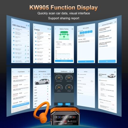 OBD2 diagnostinis skaitytuvas KW905 /Konnwei/ 4