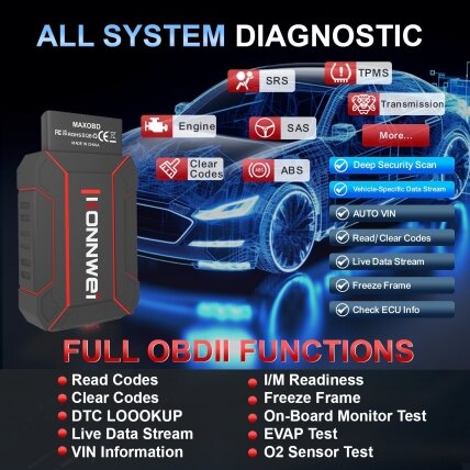 OBD2 diagnostinis skaitytuvas MAXOBD /Konnwei/ 4 OBD2 diagnostinis skaitytuvas MAXOBD /Konnwei/ 4