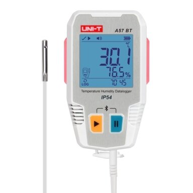 Temperatūros ir drėgmės duomenų kaupiklis A57 BT /UNI-T/ Temperatūros ir drėgmės duomenų kaupiklis A57 BT /UNI-T/